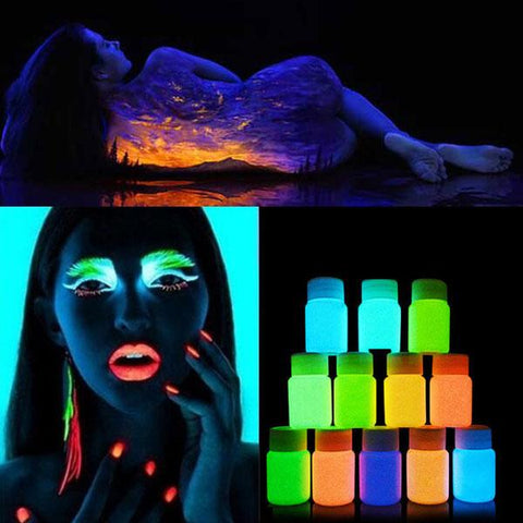 2018 New 20ml UV Glow Neon Face Body Paint Fluorescent Bright Fluo Irradiate luminescent Party Festival Decoration Party Makeup