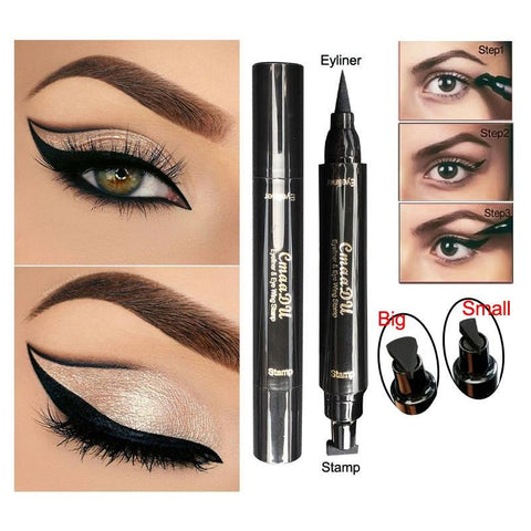 2018 New Cmaadu Brand Eyes Liner Liquid Make Up Pencil Waterproof Black Double-ended Makeup Stamps Eyeliner Pencil Eyes