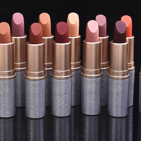 2018 New Lipsticks For Women Sexy Brand Lips Color Cosmetics Waterproof Long Lasting Nude Lipstick Matte Makeup