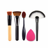 2018 Pro Makeup Sets Kit Blush Powder Foundation Brush Sponge Puff Contour Brush Beauty Cosmetics Make up Tool