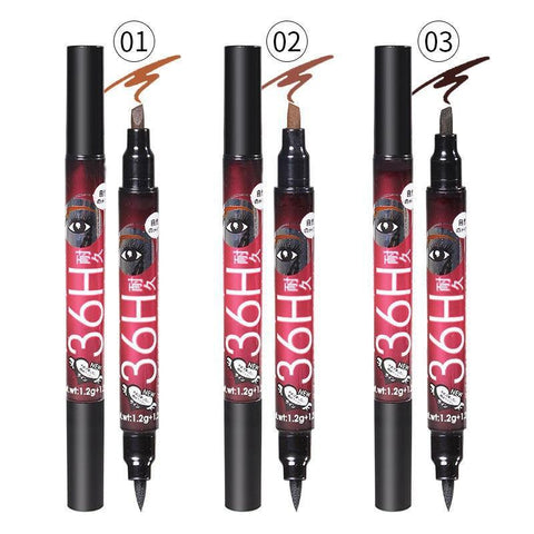 2018 Professional Natural 2 in 1 Waterproof Long lasting Eyebrow Eyeliner Liquid Eyebrow Pen Pencil Makeup Cosmetic Tools