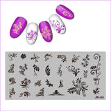 2018 Stainless Steel Nail Stamping Plate Template Florid Unicorn Swirl Pattern Zociac Coffee Anchor Arrow Nail Tool JR058-70
