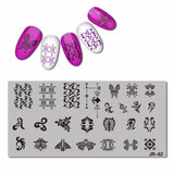 2018 Stainless Steel Nail Stamping Plate Template Florid Unicorn Swirl Pattern Zociac Coffee Anchor Arrow Nail Tool JR058-70