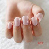 2018 fashion beautiful candy color Nail finished false nails short paragraph 24pcs 54 section Optional