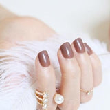 2018 fashion beautiful candy color Nail finished false nails short paragraph 24pcs 54 section Optional