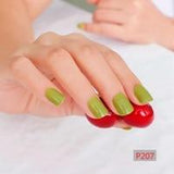 2018 fashion beautiful candy color Nail finished false nails short paragraph 24pcs 54 section Optional