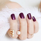 2018 fashion beautiful candy color Nail finished false nails short paragraph 24pcs 54 section Optional