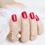 2018 fashion beautiful candy color Nail finished false nails short paragraph 24pcs 54 section Optional