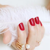2018 fashion beautiful candy color Nail finished false nails short paragraph 24pcs 54 section Optional