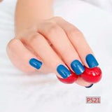 2018 fashion beautiful candy color Nail finished false nails short paragraph 24pcs 54 section Optional