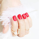 2018 fashion beautiful candy color Nail finished false nails short paragraph 24pcs 54 section Optional