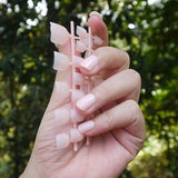 2018 fashion beautiful candy color Nail finished false nails short paragraph 24pcs 54 section Optional