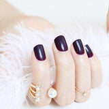 2018 fashion beautiful candy color Nail finished false nails short paragraph 24pcs 54 section Optional