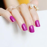 2018 fashion beautiful candy color Nail finished false nails short paragraph 24pcs 54 section Optional