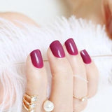 2018 fashion beautiful candy color Nail finished false nails short paragraph 24pcs 54 section Optional