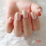 2018 fashion beautiful candy color Nail finished false nails short paragraph 24pcs 54 section Optional