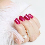2018 fashion beautiful candy color Nail finished false nails short paragraph 24pcs 54 section Optional