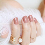 2018 fashion beautiful candy color Nail finished false nails short paragraph 24pcs 54 section Optional