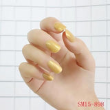 2019 24pcs Hot fashion candy color false nails finished Design 54 Optional