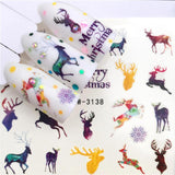 2019 New Arrivial Christmas Series Water Decal Animal / Flamingo / Flower 3D Manicure Sticker Nail Water Sticker