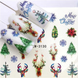 2019 New Arrivial Christmas Series Water Decal Animal / Flamingo / Flower 3D Manicure Sticker Nail Water Sticker