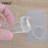 2019 New Design Pure Clear Jelly Silicone Nail Art Stamper Scraper with Cap Transparent Nail Stamp Stamping Tools GD-08