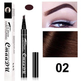 2019 Waterproof Microblading Tatto Eyebrow Liquid Ink Makeup Fine Sketch 4 Fork Eyebrow Pen Waterproof Tattoo Eye Brow