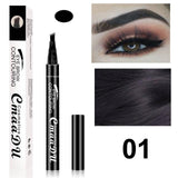 2019 Waterproof Microblading Tatto Eyebrow Liquid Ink Makeup Fine Sketch 4 Fork Eyebrow Pen Waterproof Tattoo Eye Brow