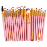 20Pcs Cosmetic Brushes Pro Powder Foundation Eyeshadow Eyeliner Lip Makeup Set Makeup Eyeshadow Foundation Concealer Brushes