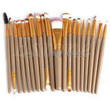 20Pcs Cosmetic Brushes Pro Powder Foundation Eyeshadow Eyeliner Lip Makeup Set Makeup Eyeshadow Foundation Concealer Brushes