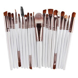 20pcs Eye Makeup Brushes Set Eyeshadow Eyebrow Eyelashes Eyeliner Lip Brush Sponge Smudge Brush Cosmetic Tool Pincel Maquiagem