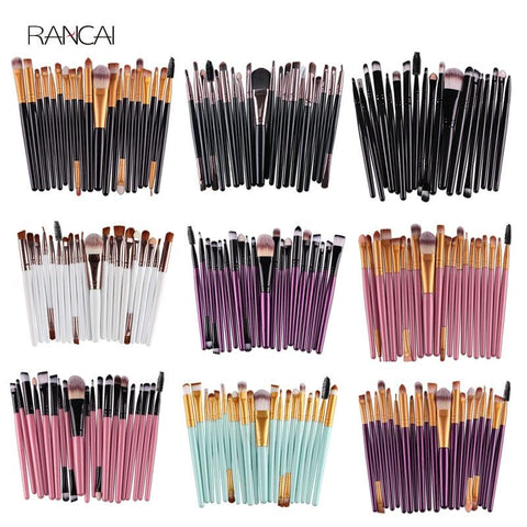 20pcs Eye Makeup Brushes Set Eyeshadow Eyebrow Eyelashes Eyeliner Lip Brush Sponge Smudge Brush Cosmetic Tool Pincel Maquiagem