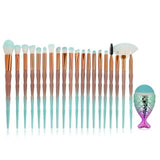 21 PCS Makeup Brush Set Mermaid Makeup Brush Foundation Brush Professional Makeup Brush Set