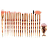 21 PCS Makeup Brush Set Mermaid Makeup Brush Foundation Brush Professional Makeup Brush Set