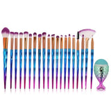 21 PCS Makeup Brush Set Mermaid Makeup Brush Foundation Brush Professional Makeup Brush Set