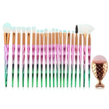 21 PCS Makeup Brush Set Mermaid Makeup Brush Foundation Brush Professional Makeup Brush Set