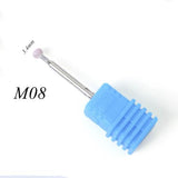 22 Types Diamond Ceramic Rotary Burr Nail Files Cuticle Clean Mills Brush for Electric Manicure Nail Drill Accessories CHGS/M/S