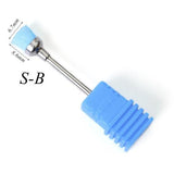 22 Types Diamond Ceramic Rotary Burr Nail Files Cuticle Clean Mills Brush for Electric Manicure Nail Drill Accessories CHGS/M/S