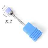 22 Types Diamond Ceramic Rotary Burr Nail Files Cuticle Clean Mills Brush for Electric Manicure Nail Drill Accessories CHGS/M/S