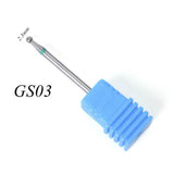 22 Types Diamond Ceramic Rotary Burr Nail Files Cuticle Clean Mills Brush for Electric Manicure Nail Drill Accessories CHGS/M/S