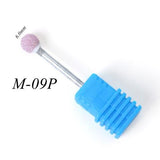 22 Types Diamond Ceramic Rotary Burr Nail Files Cuticle Clean Mills Brush for Electric Manicure Nail Drill Accessories CHGS/M/S