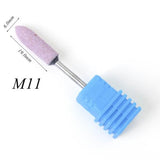 22 Types Diamond Ceramic Rotary Burr Nail Files Cuticle Clean Mills Brush for Electric Manicure Nail Drill Accessories CHGS/M/S