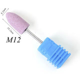 22 Types Diamond Ceramic Rotary Burr Nail Files Cuticle Clean Mills Brush for Electric Manicure Nail Drill Accessories CHGS/M/S