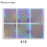 24 Type Hollow Laser Nail Art Sticker Stencil Set Gel Polish Nail Vinyl Tip Transfer Guide Template Nail Decals Stickers