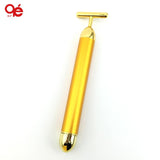 24K Waterproof Pulse Beauty Bar T Shape Firming Facial Roller Massager Skin Care