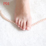 24PCS fashion design cute toes latest French style candy colorful fake toe 46 Optional