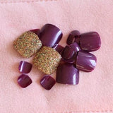 24PCS fashion design cute toes latest French style candy colorful fake toe 46 Optional