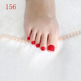 24PCS fashion design cute toes latest French style candy colorful fake toe 46 Optional