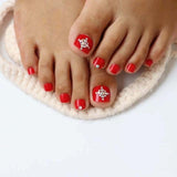 24PCS fashion design cute toes latest French style candy colorful fake toe 46 Optional
