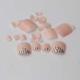 24PCS fashion design cute toes latest French style candy colorful fake toe 46 Optional